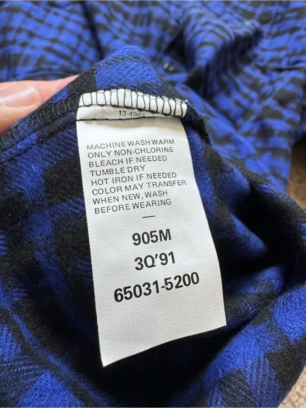 Vintage ‘91 Levi’s Sutter Creek Flannel Shirt Mens XL Blue Plaid Workwear Grunge